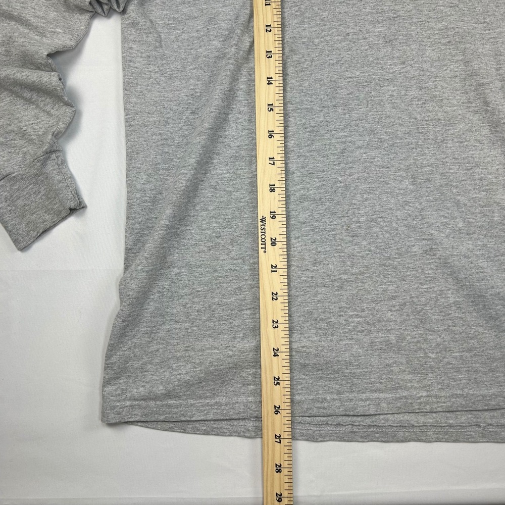 Vintage Russell Athletic Pro Cotton Long Sleeve Mock Neck Shirt Gray Mens M - Picture 3 of 8